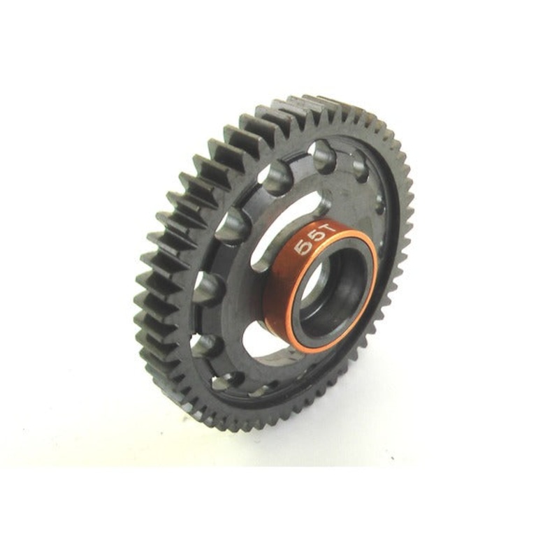 HOT RACING SVXS855 Steel Spur Gear 55T Gold, for Traxxas 1/16 E-Revo, 1/16 Slash 4X4, 1/16 Summit, and other Traxxas 1/16 vehicles