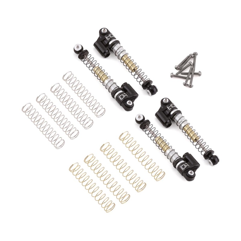 HOT RACING SXTF485TR04 Axial SCX24 Aluminum Threaded Telescopic Shock