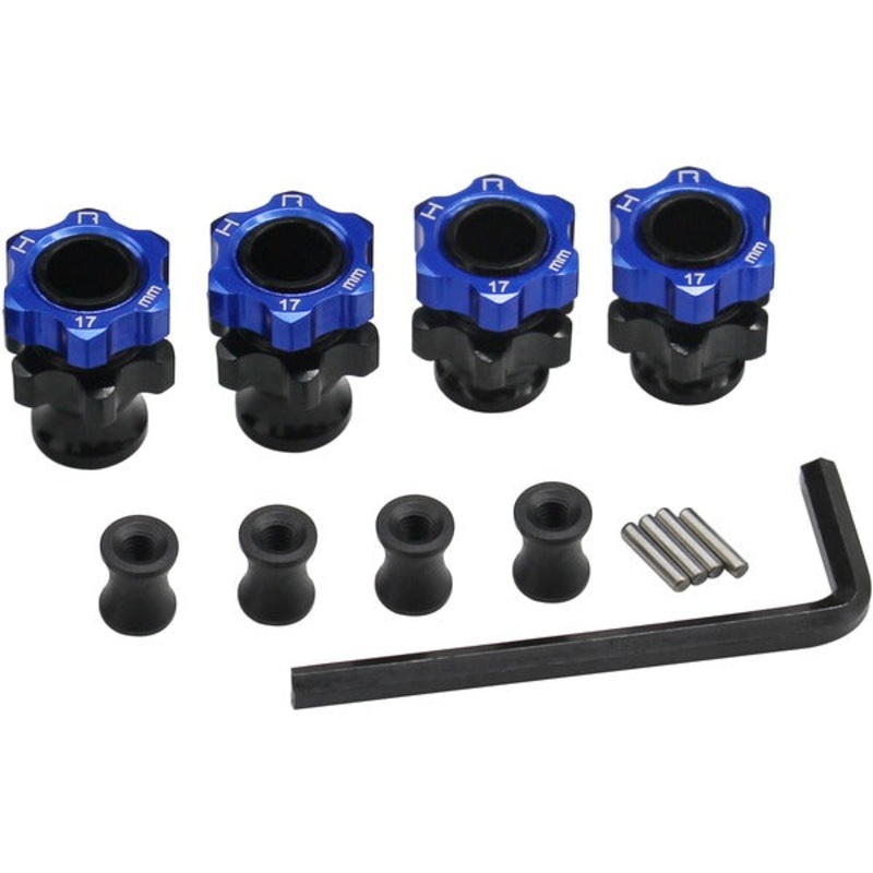 HOT RACING TE117FL Lightweight 17mm Aluminum Hubs, Front, +3mm, for Slash 2wd