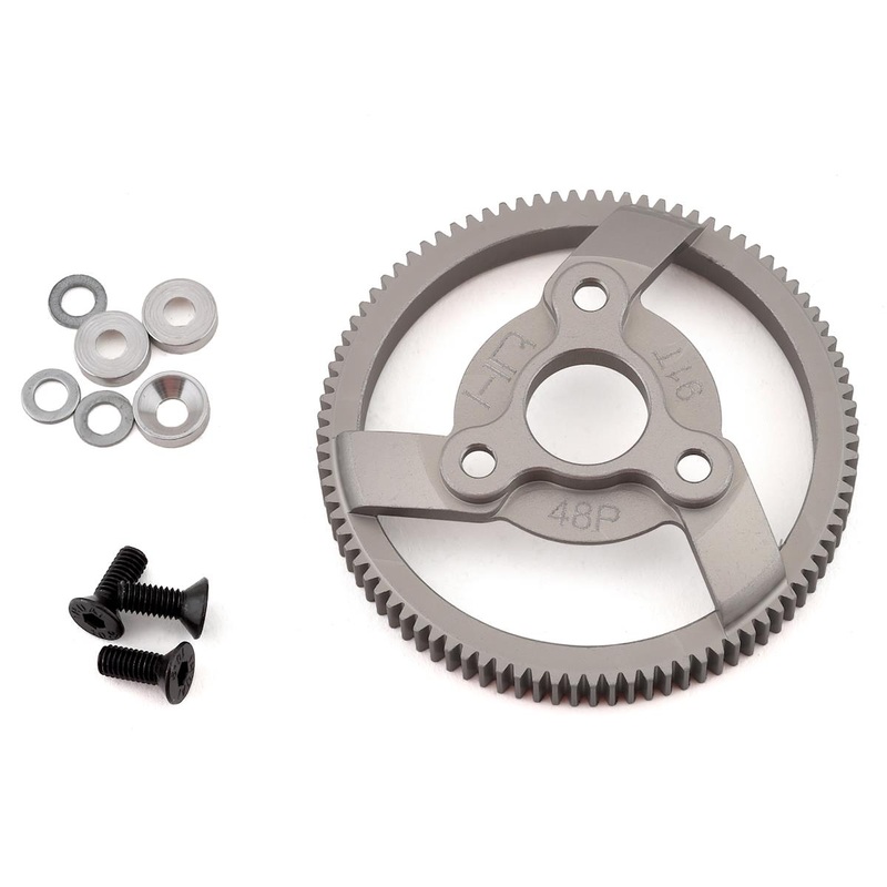 HOT RACING TE891H Traxxas 48P Hard Anodized Aluminum Spur Gear 91T
