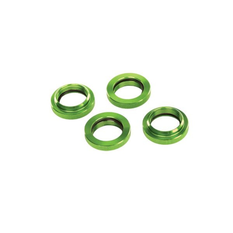 TRAXXAS 7767G Spring retainer (adjuster), green-anodized aluminum, GTX shocks (4) (assembled with o-ring)