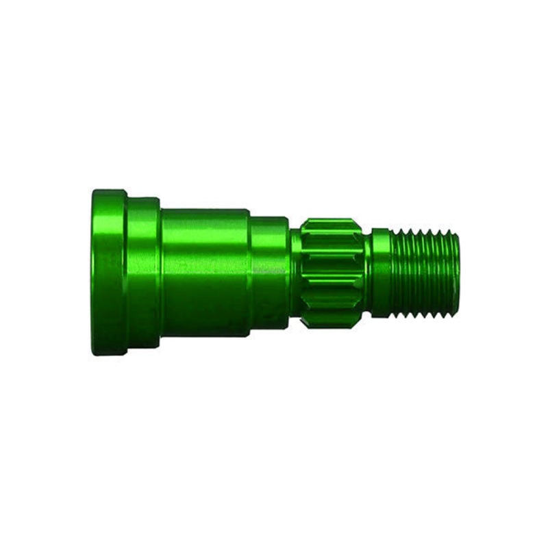 TRAXXAS 7768G Stub axle, aluminum (green-anodized) (1) (for use only with #7750X driveshaft)