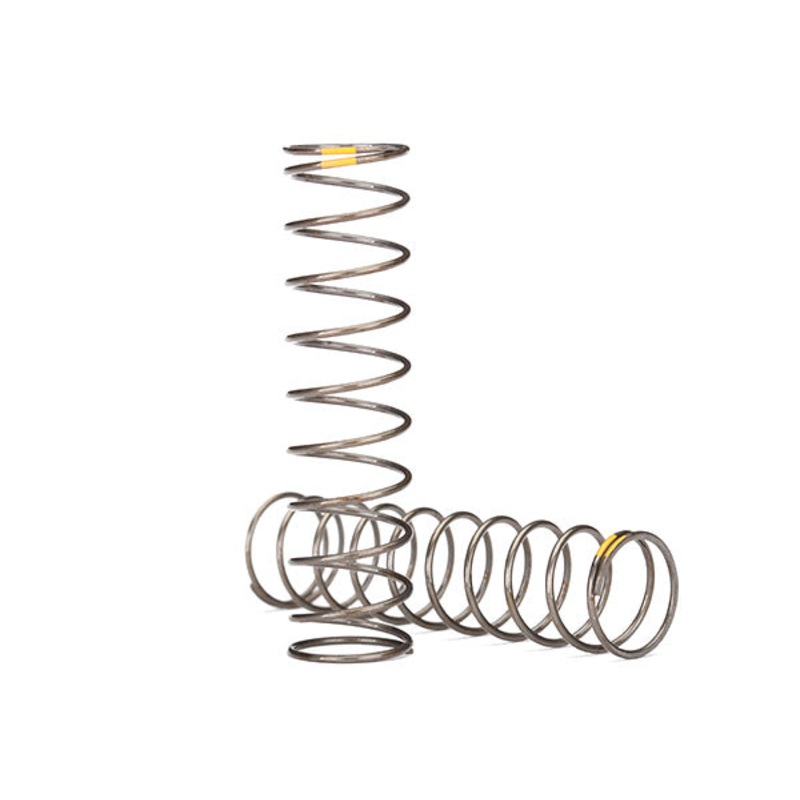 TRAXXAS 8042 Springs, shock natural finish GTS 0.22 rate, yellow stripe (2)