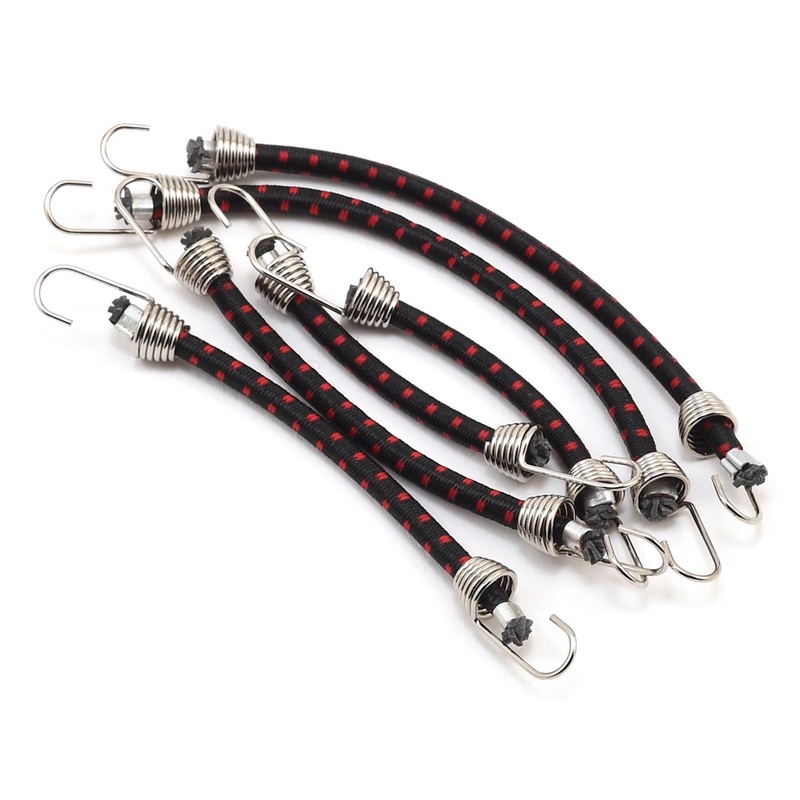HOT RACING ACC468C02 1/10 Scale Bungee Cord Set (6) Black/Red