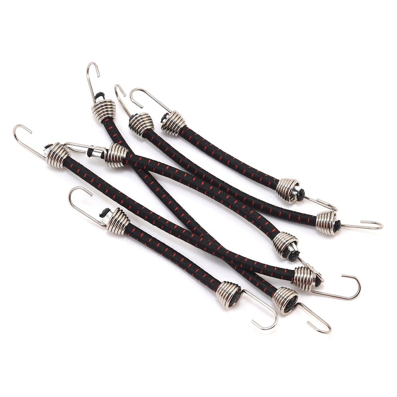 HOT RACING ACC468C21 1/10 Scale Bungee Cord Set (6) Black / Red