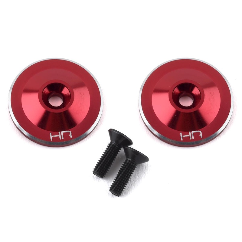 HOT RACING AON40U02 Aluminum Large Wing Buttons Red (2)