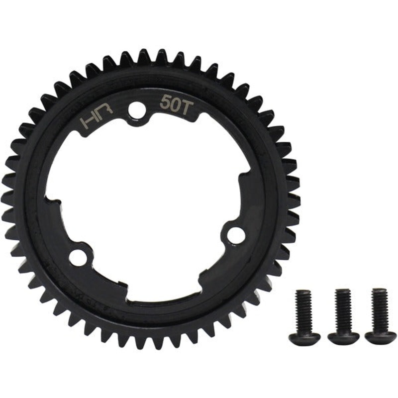 HOT RACING ERVT50M01 50 Tooth 1 Steel Spur Gear, for E Revo 2, X-Maxx & XO-1