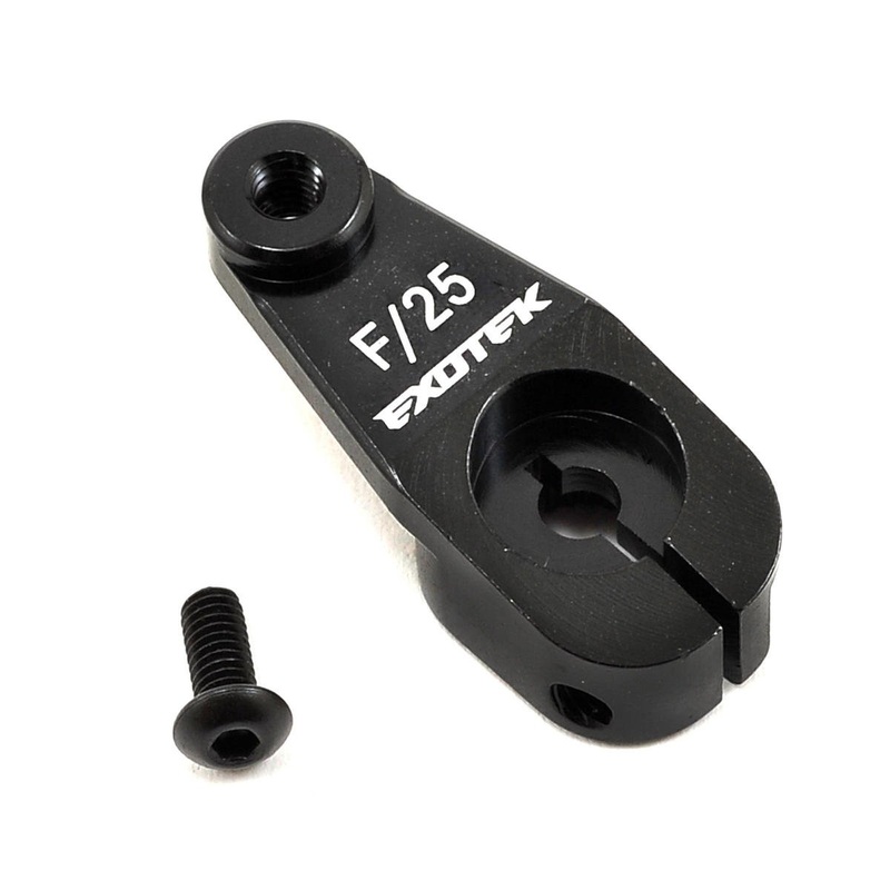 EXOTEK 1547BLK Aluminum AE HD Servo Horn (Black) (25T - Futaba/Savox/ProTek)