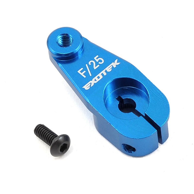 EXOTEK 1547BLU Aluminum AE HD Servo Horn (Blue) (25T - Futaba/Savox/ProTek)