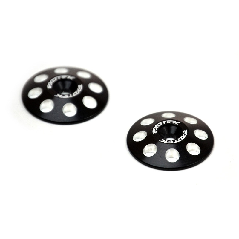 EXOTEK 1665BLK 1/8 Buggy XL Wing Buttons, 22mm (2), Black