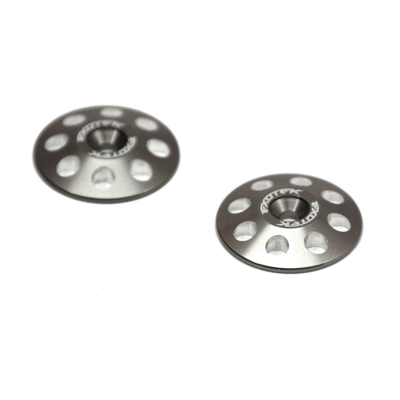 EXOTEK 1665GUN 1/8 Buggy XL Wing Buttons, 22mm (2), Gunmetal