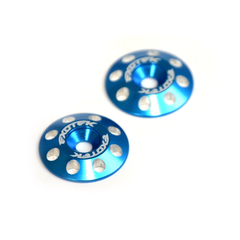 EXOTEK 1678BLU Flite Wing Buttons V2, 6061 Aluminum, Blue Anodized