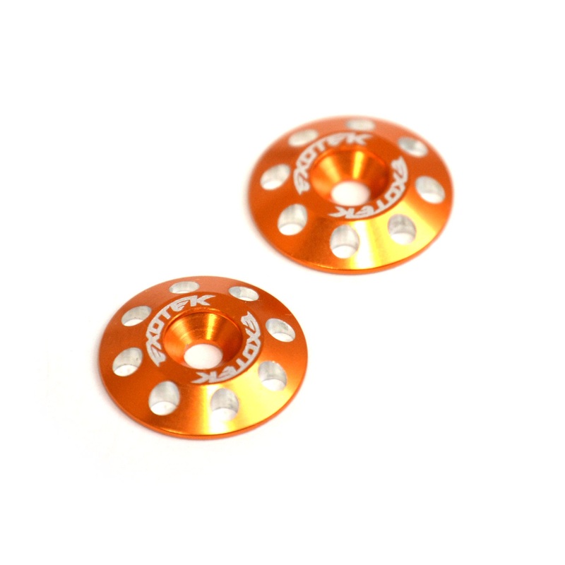 EXOTEK 1678ORG Flite Wing Buttons V2 6061 Aluminum Orange Anodized