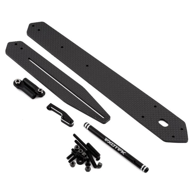 EXOTEK 2031 TLR 22S Drag Carbon Adjustable Flat Wheelie Bar (Single Wheel)