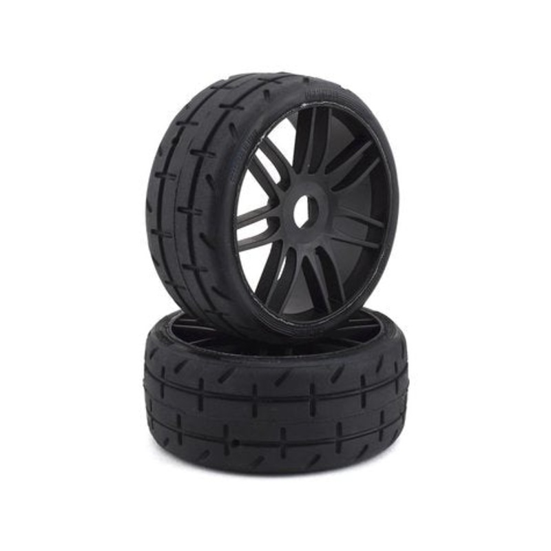 GRP GTX01-S1 GT - TO1 Revo Belted Pre-Mounted 1/8 Buggy Tires Black S1