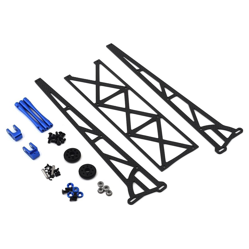 DRAG RACE CONCEPTS 390-0002 10" Slider Wheelie Bar w/Plastic Wheels (Blue)