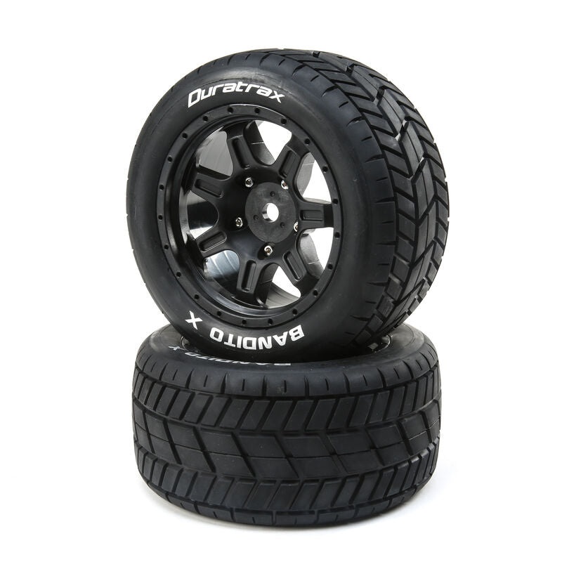 DURATRAX DTXC5500 Bandito X Belted Mounted Tires, 24mm Black (2)
