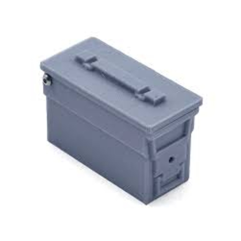 EXCLUSIVE RC ERC-10-9005-FGY Military Ammo Box w/Opening Lid (Grey)