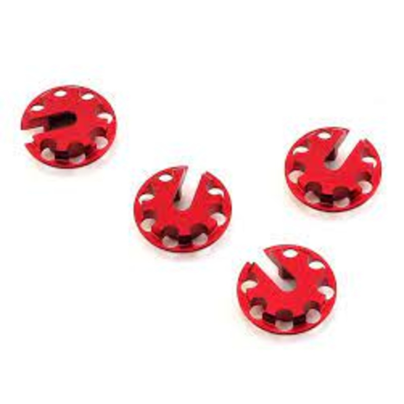 MST 820050R Aluminum Damper Spring Retainer (Red) (4)