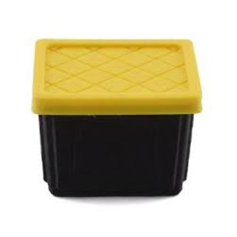 SCALE BY CHRIS SBC021HDSY HD Tote w/Yellow Lid (Small) (Miniature Scale Accessory)