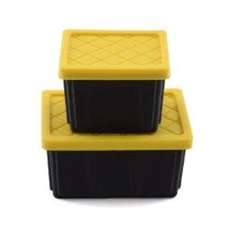 SCALE BY CHRIS SBCMUL6Y 1/10 HD Tote Bin Bundle Pack w/Yellow Lid