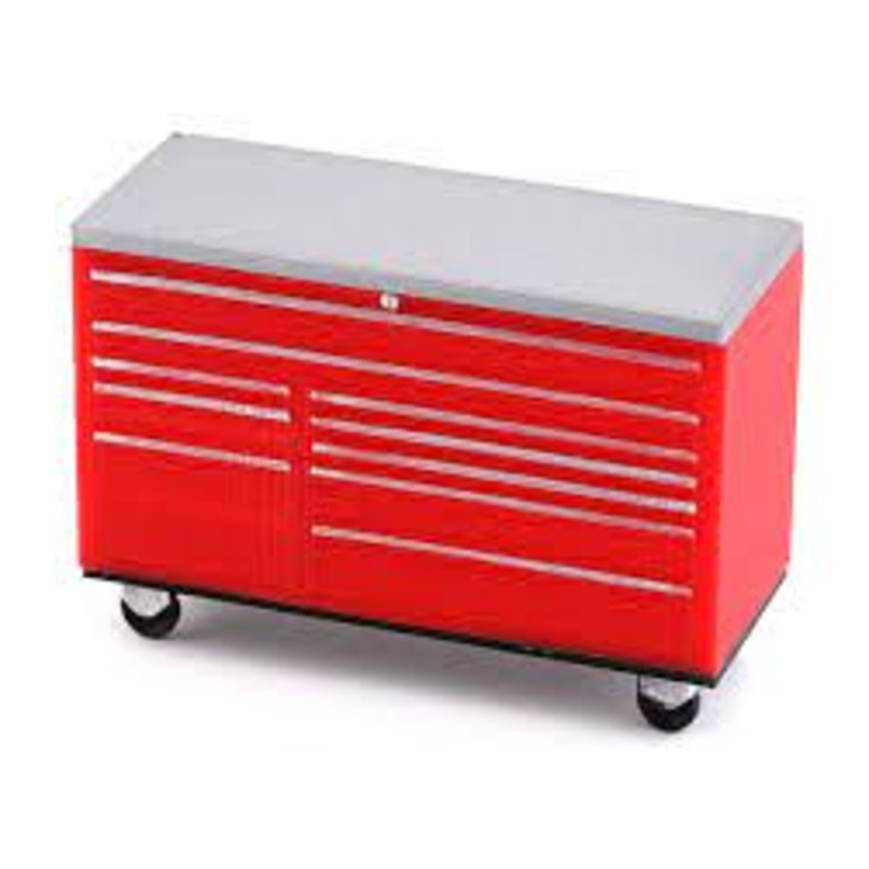 SCALE BY CHRIS SBCSS24C 1/24 Classic Roll Around Tool Box (Red)
