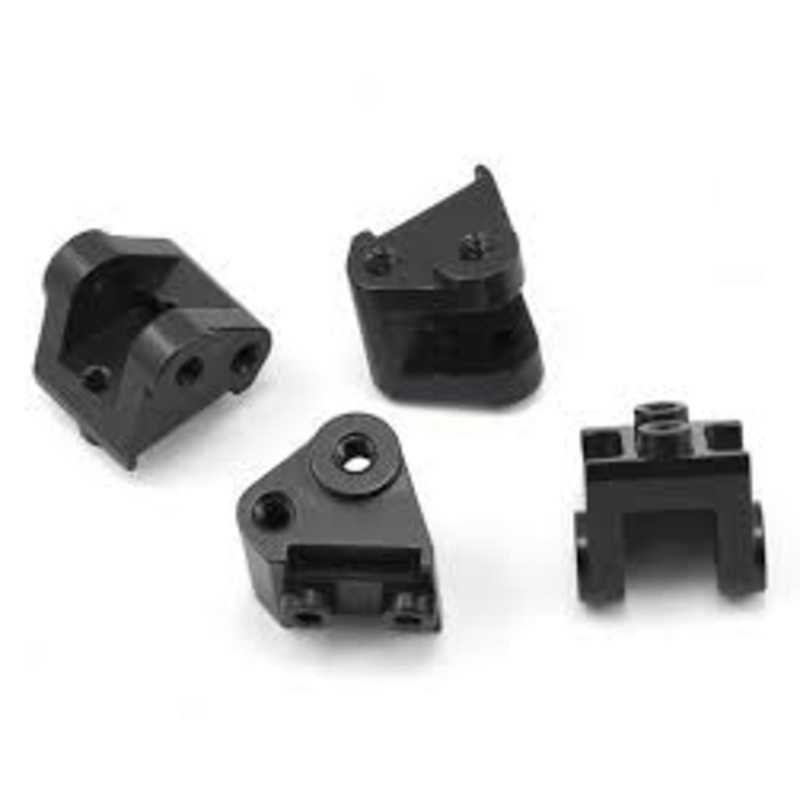 STRC STA31384XBR CNC Machined Brass Lower Shock/Suspension Link Mount (4 pcs) Black SCX10-2