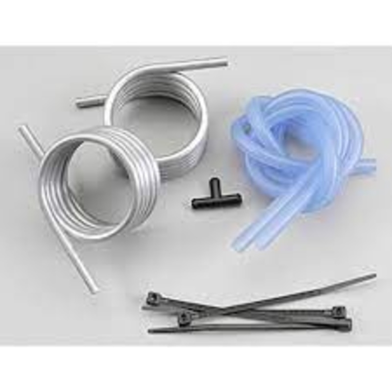 TRAXXAS 1580 Water Cooling Kit, dual motor (includes aluminum coils (2)/ tubing/ cable ties (4)/ tee fitting, and instructions)