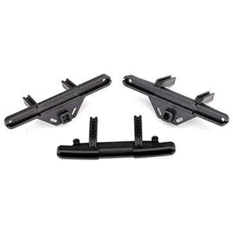 TRAXXAS 8067X Bumper mounts, front & rear/ bumper mount, rear (offset)