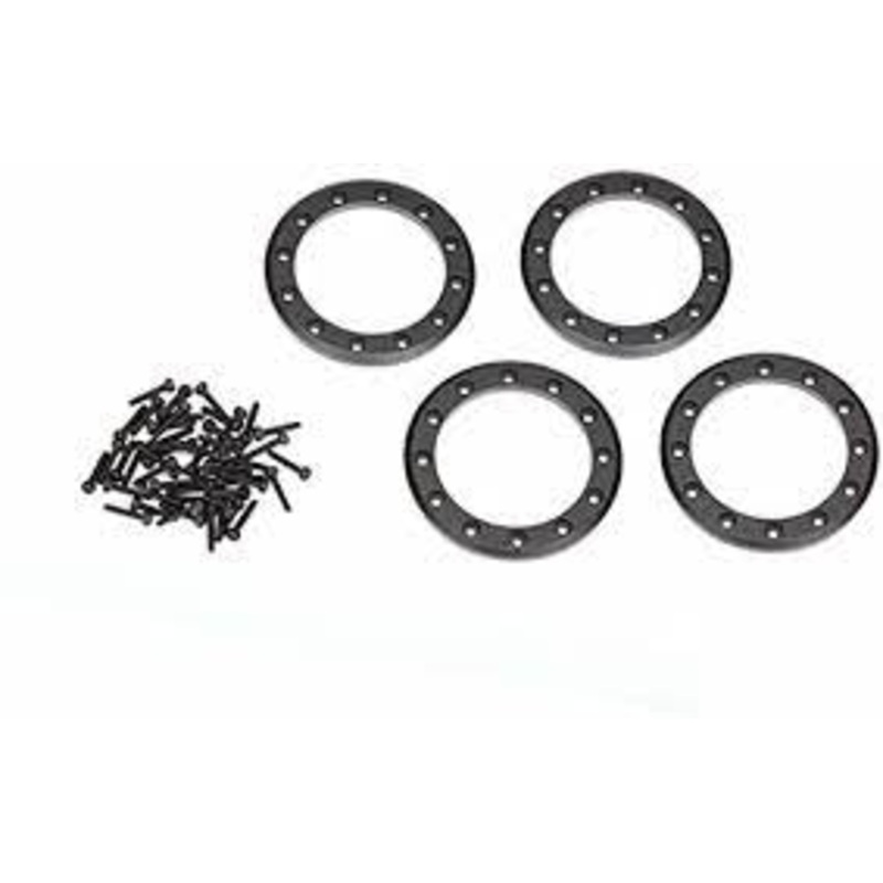 TRAXXAS 8169T Beadlock rings, black (1.9") (aluminum) (4)/ 2x10 CS (48)