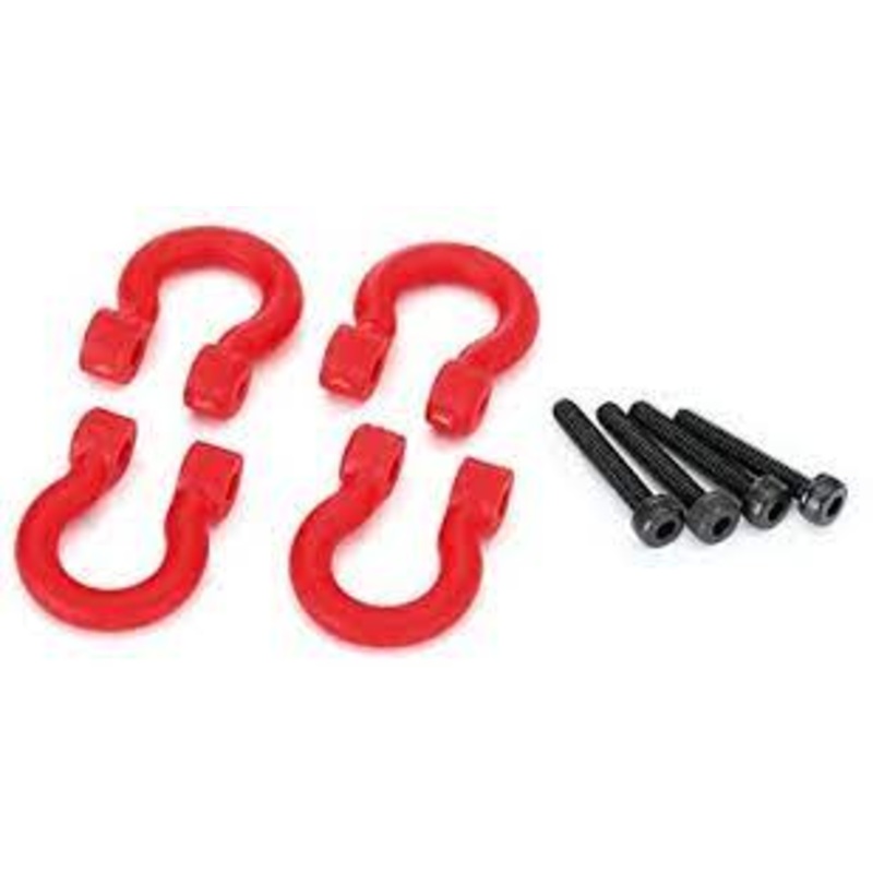 TRAXXAS 8234R Bumper D-Rings Red Front or Rear 2.0x12 CS (4)