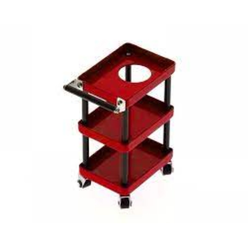 YEAH RACING YA-0628RD 1/10 3 Tiered Metal Rolling Shop Cart Kit (Red)