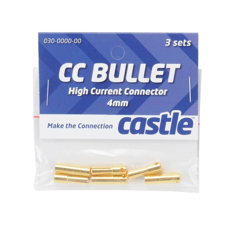 CASTLE 095-0007-00 4mm High Current Bullet Connector Set