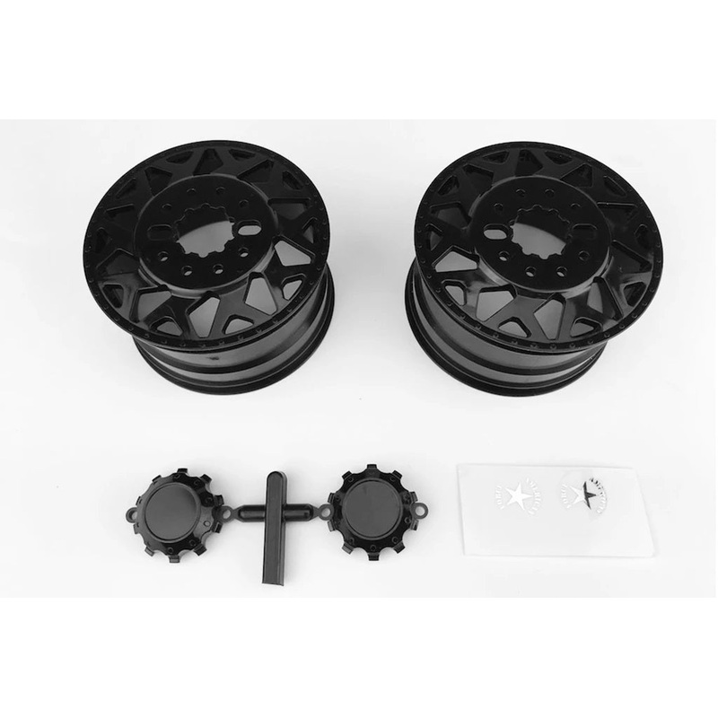 CEN RACING CD0603 American Force H01 Contra Wheels (Black w/ Black Cap), for DL-Series F450 SD