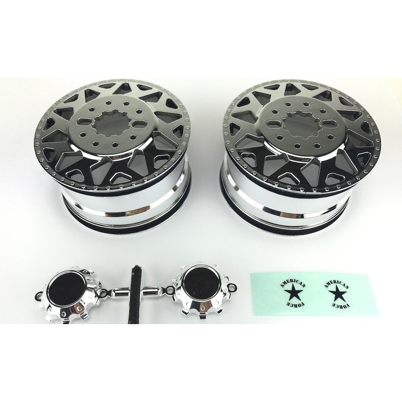 CEN RACING CD0604 F450 SD American Force H01 CONTRA Wheel (Chrome, w/cap) DL-Series, 2pcs