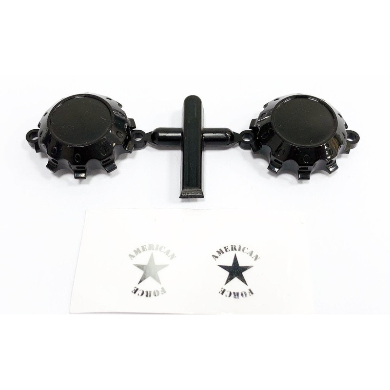 CEN RACING CD0630 American Force H01 Contra Wheel Cap, Black, w/ Decal