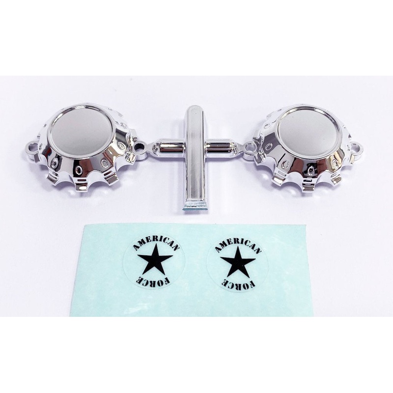 CEN RACING CD0632 American Force H01 Contra Wheel Cap, Chrome, with Decal