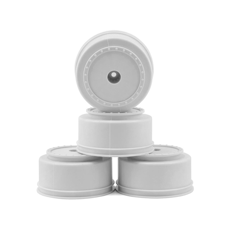 DE RACING DER-BS4-UW 12mm Hex "Borrego" Short Course Wheels (White) (4) (SC6/Slash/Blitz)