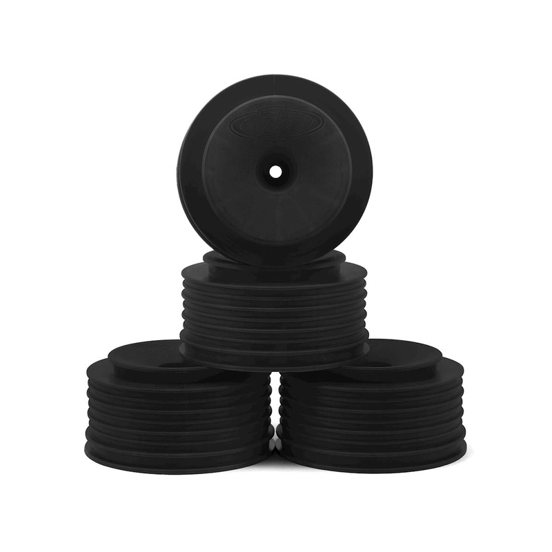 DE RACING DER-PS4-UB Speedline PLUS Short Course Wheels (Black) (4) (SC6/Slash/Blitz) w/12mm Hex
