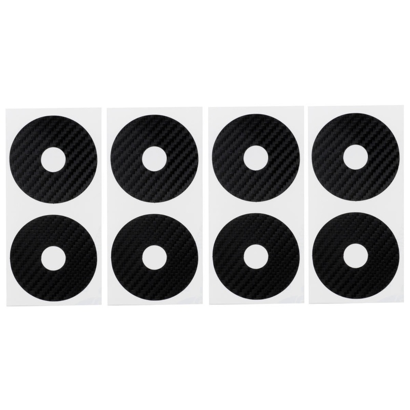 DE RACING DER-SD1-CB Wheel Sticker Disks 1/10 Buggy Black Carbon Fiber