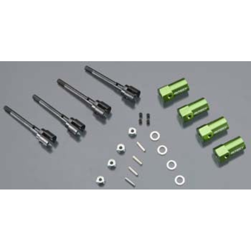 INTEGY C23024GREEN EXT + 15mm Axle/Wheel Hub Axial SCX-10