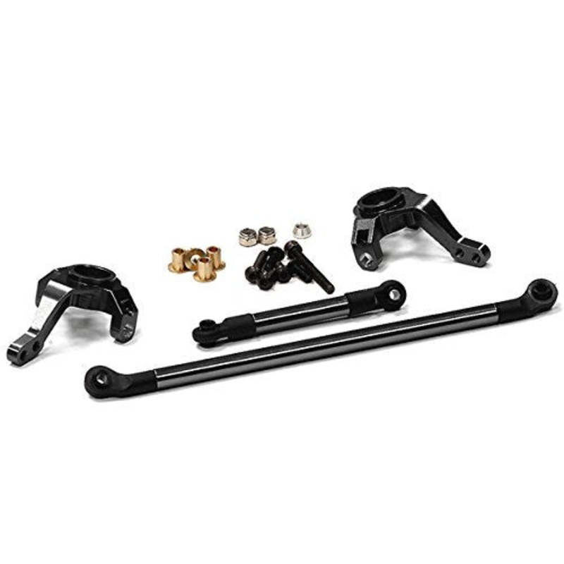 INTEGY C24566BLACK Steering Block/Linkage SCX-10 Honcho/Dingo