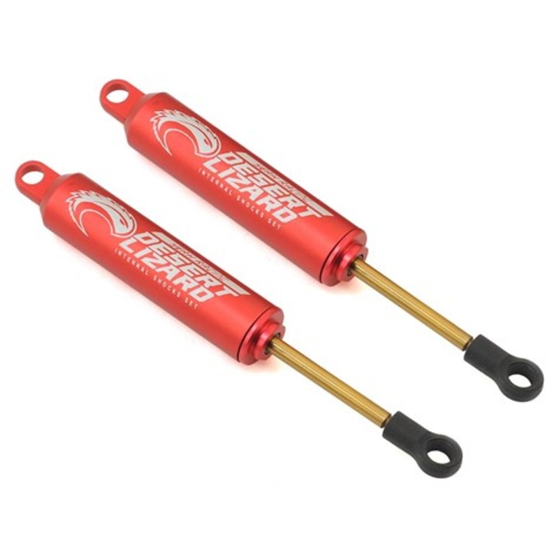 YEAH RACING DDL-100RD 100mm Desert Lizard Two Stage Internal Spring Shock (2) Red