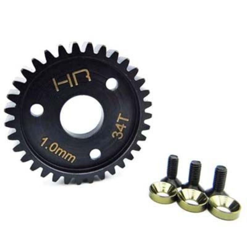 HOT RACING SRVO434  Heavy Duty Steel Spur Gear 34T 1.0m
