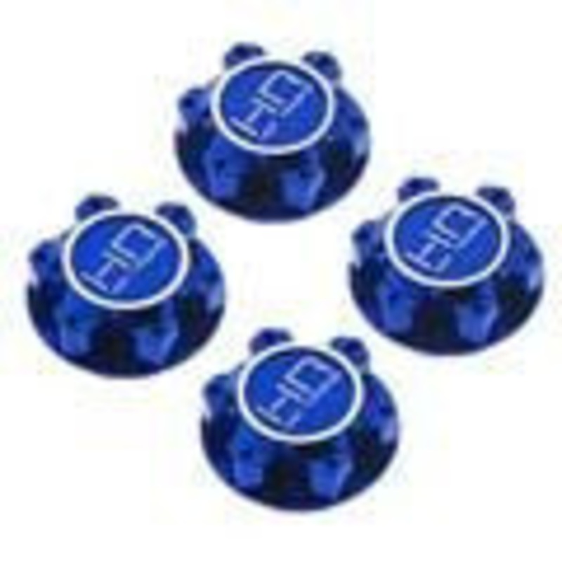 HOT RACING XMX10N06 Aluminum 25mm Hex Serrated Nut Blue X-Maxx