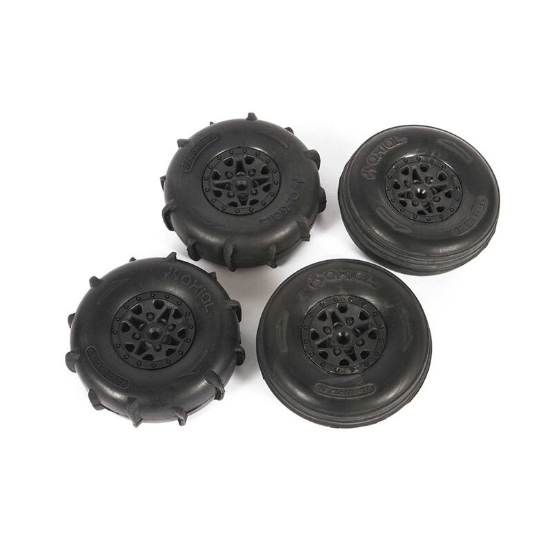 AXIAL AXI41000 ST28 Razor FR / Paddle RR Tire Set : Yeti Jr.