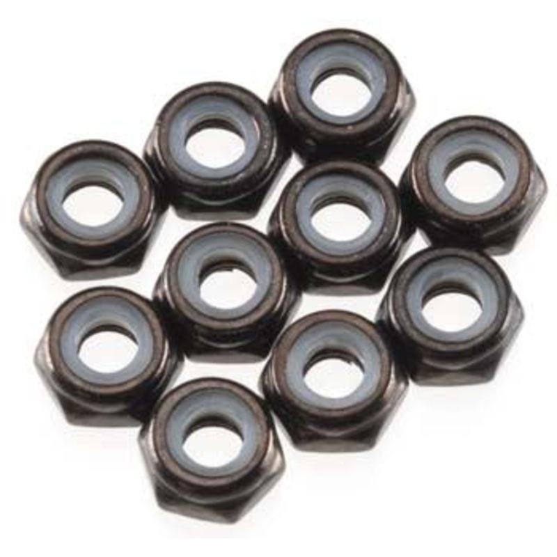 AXIAL AXA1052 Thin Nylon Locking Hex Nut M3 Black (10)
