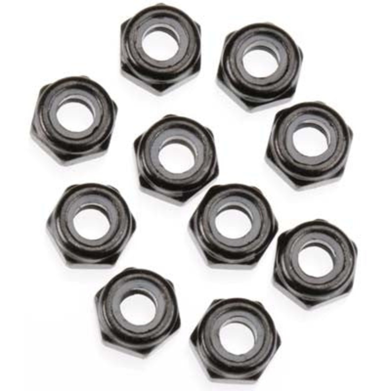 AXIAL AXA1053 Nylon Locking Hex Nut M3 Black (10)