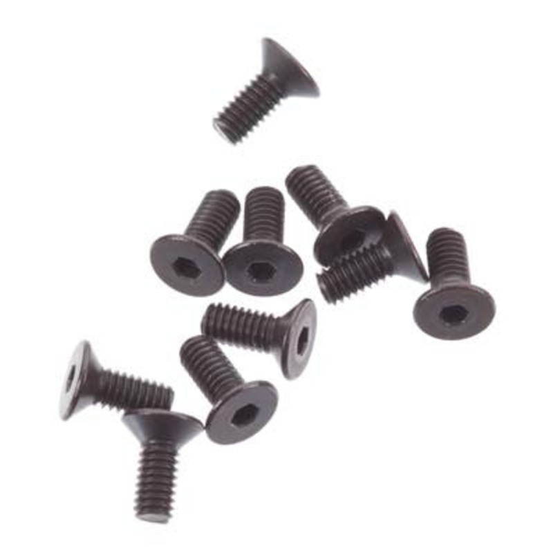 AXIAL AXA1264 Flat Head Screw M2.5x6mm Black (10)