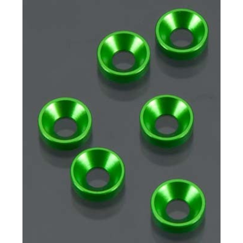 AXIAL AXA1326 Cone Washer 3x7x2mm Green *DISC*